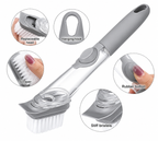 Cleaning Brush Liquid Dispenser Handle for Kitchen Long Handle with Liquid Soap Dispenser (Pack of 1)