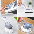Cleaning Brush Liquid Dispenser Handle for Kitchen Long Handle with Liquid Soap Dispenser (Pack of 1)