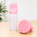 2-in-1 Scalp Massager Brush & Hair Oil Applicator Comb Bottle – Silicone Scalp Massager & Hair Care Applicator Combo